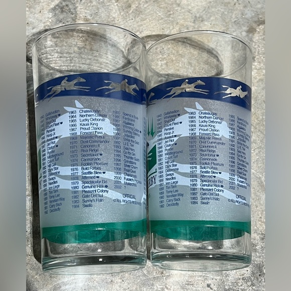 Vintage 2002 Kentucky Derby 128 Glasses - Picture 2 of 2